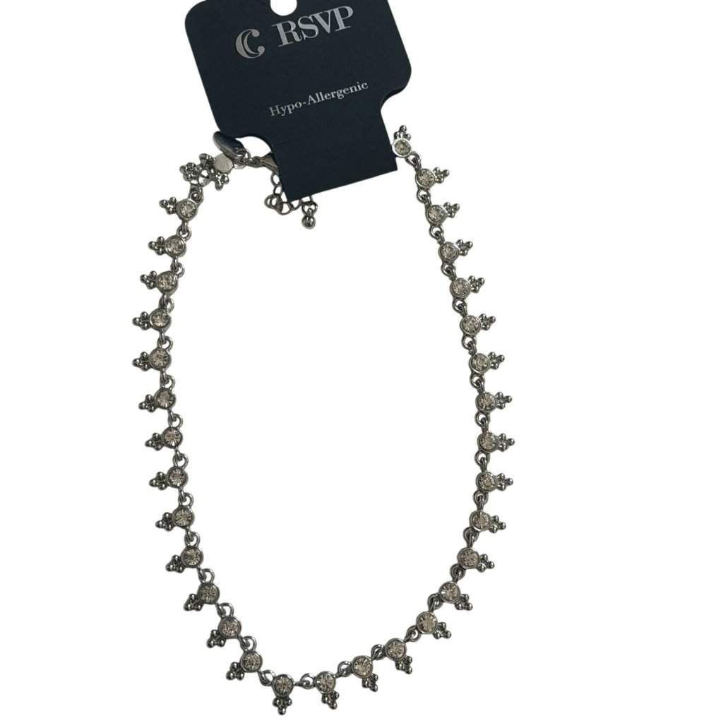 Rsvp Hypo-Allergenic Choker Style Silver Tone 17